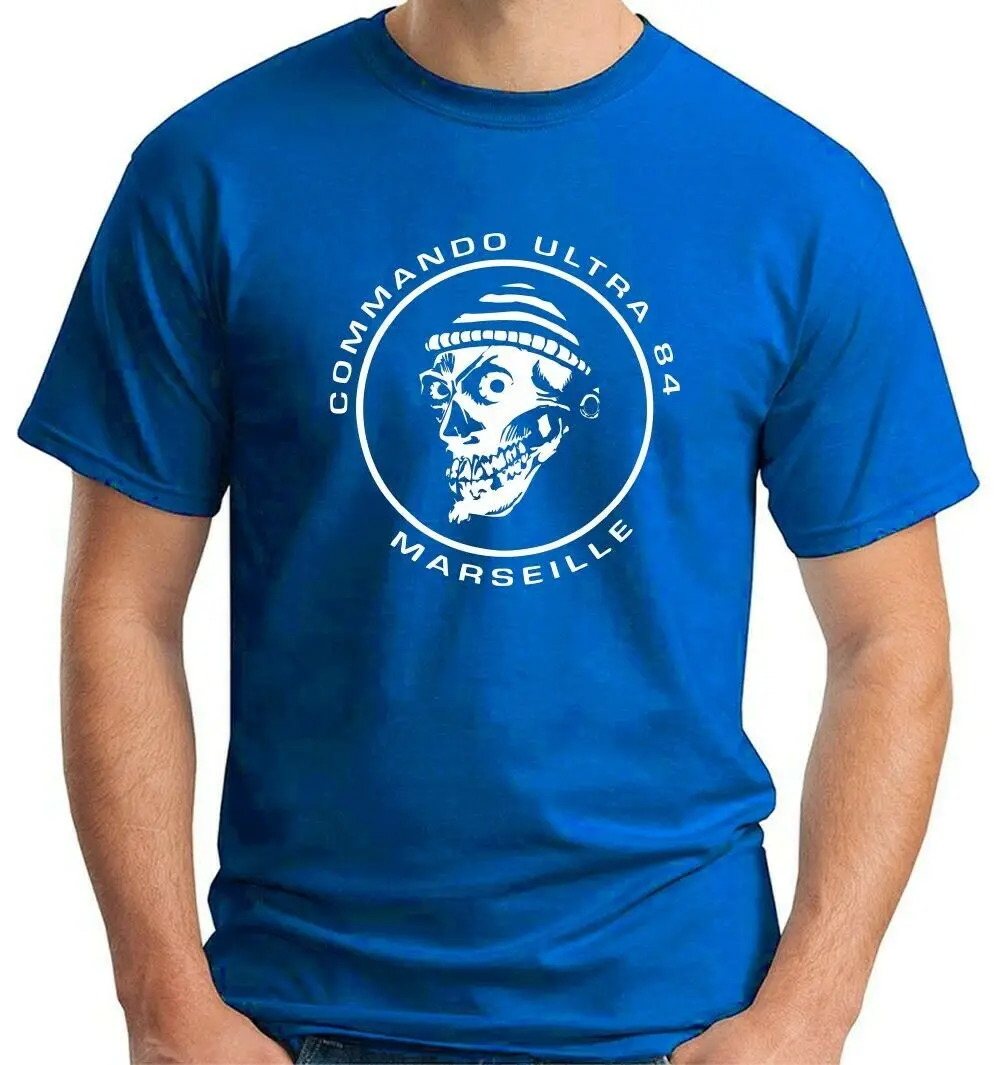 Мужская футболка Uomo Blu Royal Tum Ultras Marsiglia Повседневная Забавные футболки новинка