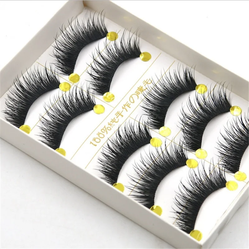 Искусственные японские ресницы ручной работы накладные для макияжа густые и