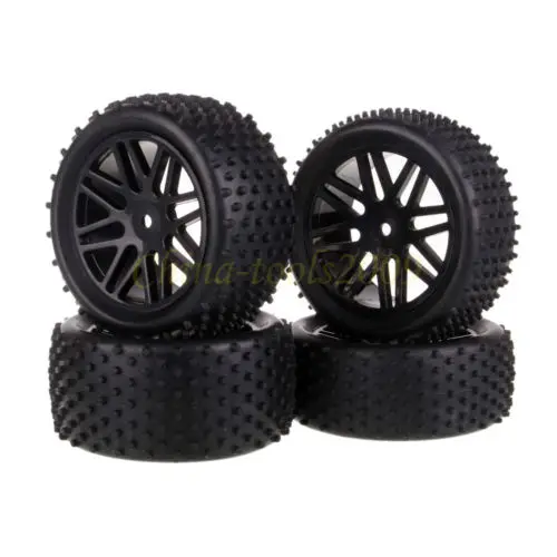 Задние и передние резиновые шины колесные диски 4 шт подходят 1:10 Внедорожные