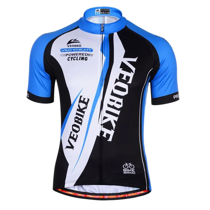 jersey blue VEOBIKE Pro Team велосипедная майка Мужская с коротким рукавом Одежда для велосипеда дышащая велосипедная Одежда Мужская одежда для велоспорта комплект спортивной одежды - Цвет: jersey blue