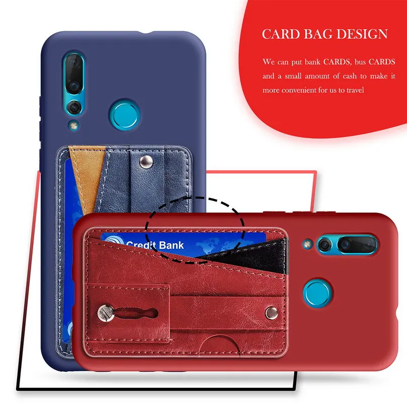 Имеет 2-х слойный бизнес кредитной карты карман для Huawei Nova 4 чехол держателя