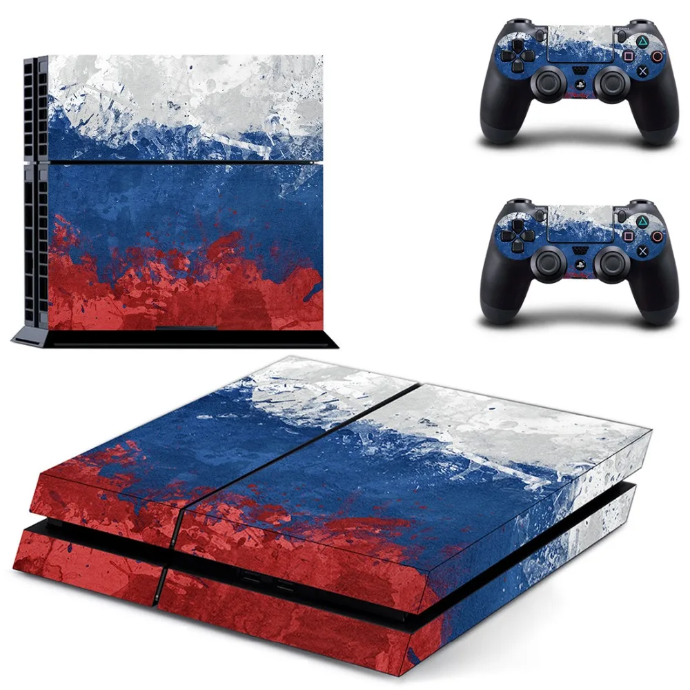 Россия Национальный флаг наклейка для PS4 наклейка для sony playstation 4 консоли и 2 контроллера шкуры PS4 стикер s винил