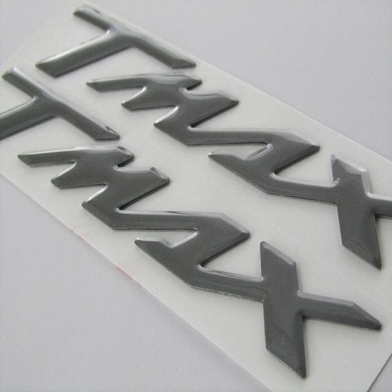 

Freeshipping 3M FUEL TANK LEFT RIGHT SIDE EMBLEM GENUINE OEM 3D Decals Stickers For TMAX500 TMAX 530 20-15 Grey Color