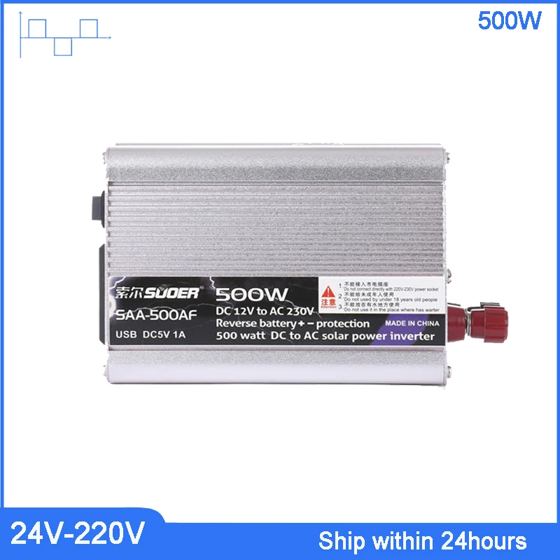 Инвертор синусоидальной волны 24 220 В 500 Вт|power inverter|500w power inverterpower inverter 500w |