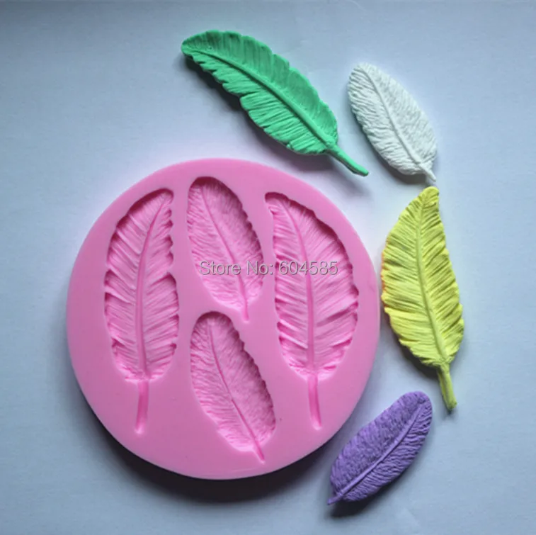 Коллекция перьев fondant формы для торта мыла шоколада кухни выпечки FM177|mould for|chocolate