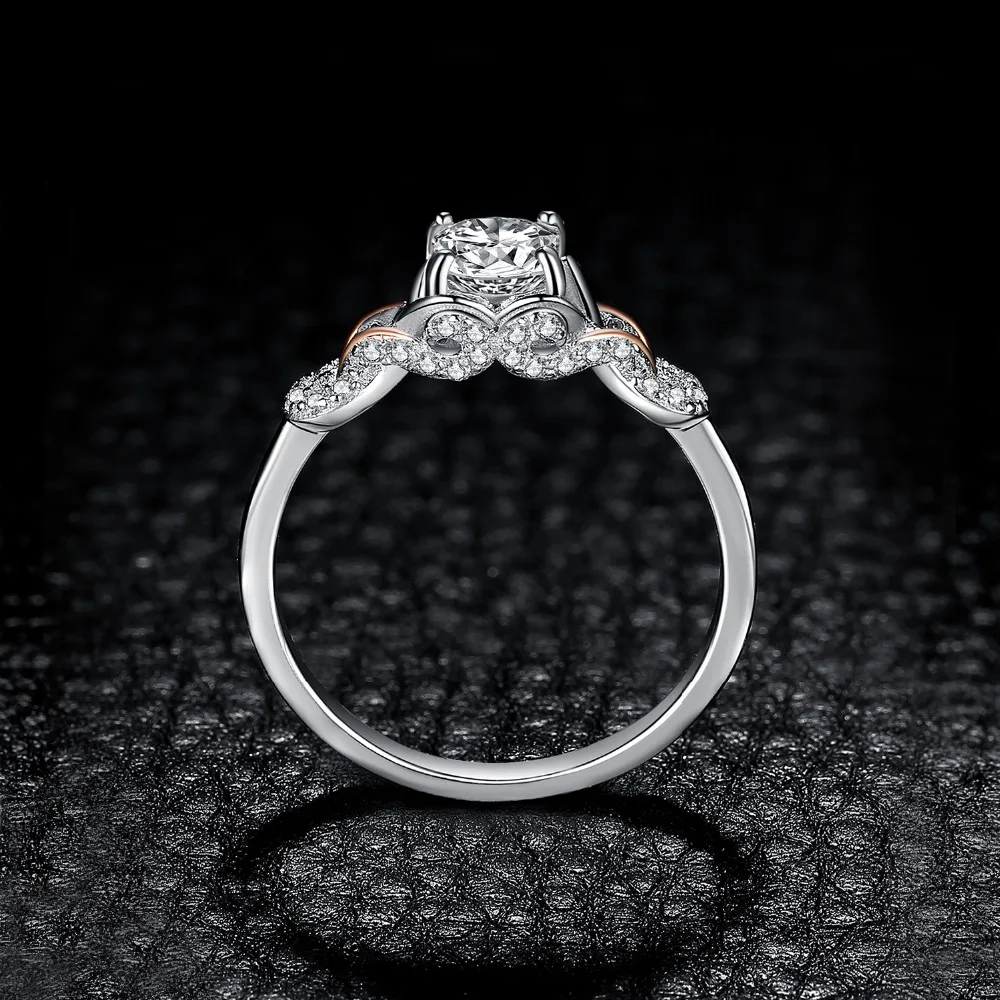 JewelPalace Infinity кельтский обручальное кольцо из розового золота 925 пробы серебряные