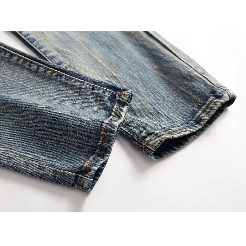 Fashion 2020 Mens denim long pants casual distressed mens Jeans Masculino Trousers Blue jeans straight 28-42 | Мужская одежда