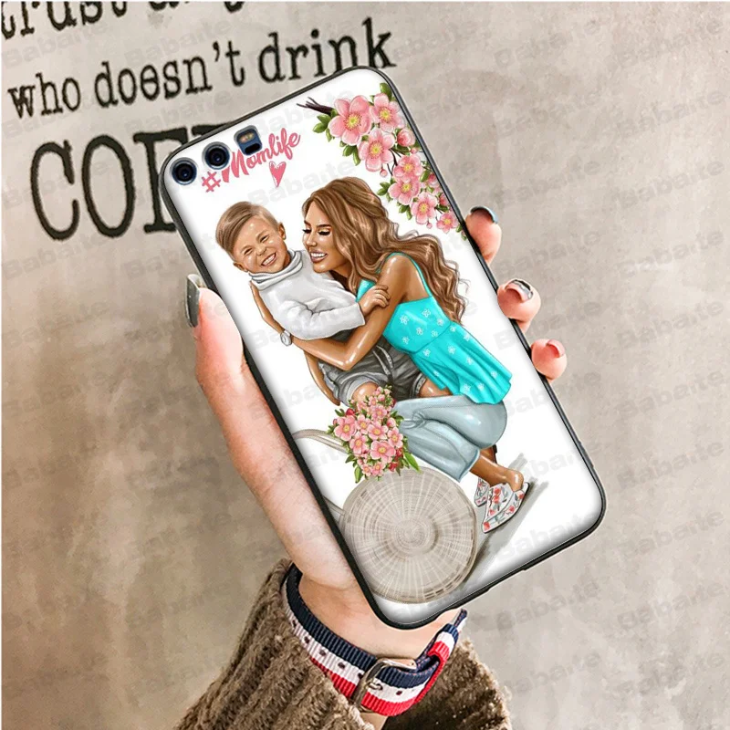 Чехол для телефона Babaite Baby and Mom Girl Queen DIY чехол Huawei Mate10 Lite P20 Pro P10 Plus Honor 9 10 мобильного