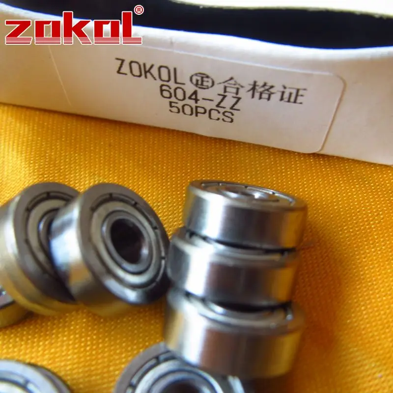 ZOKOL 604 ZZ подшипник 604ZZ 604zz миниатюрный радиальный шарикоподшипник 4*12*4 мм|bearing