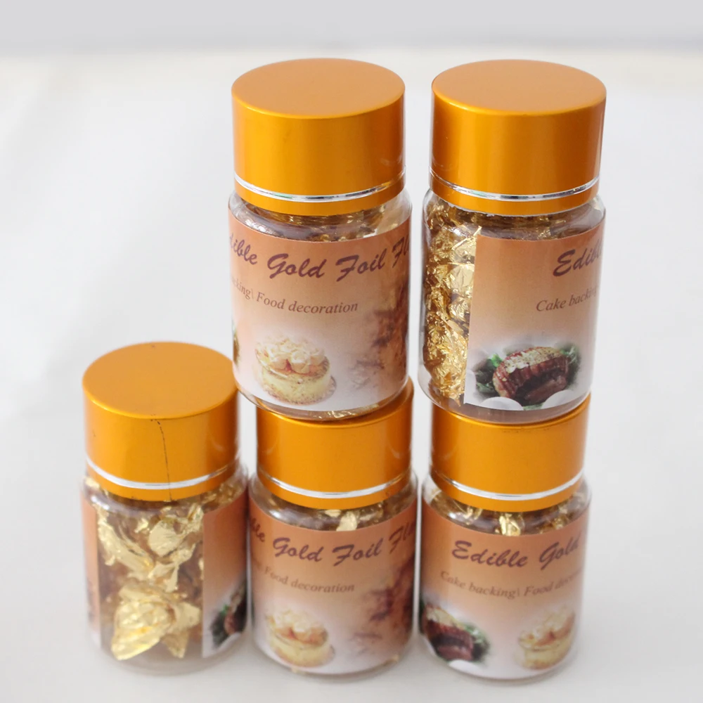 0 1 г настоящие Большие кусочки настоящего золотого листка съедобные