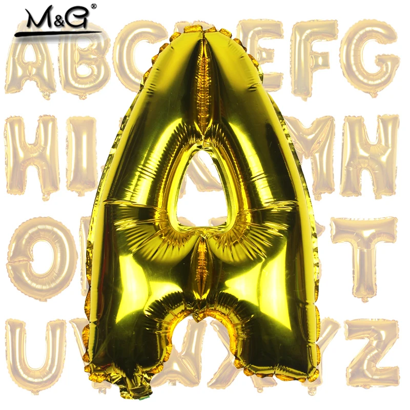 Воздушный шар из золотой алюминиевой фольги 16 дюймов 1 шт. | Дом и сад