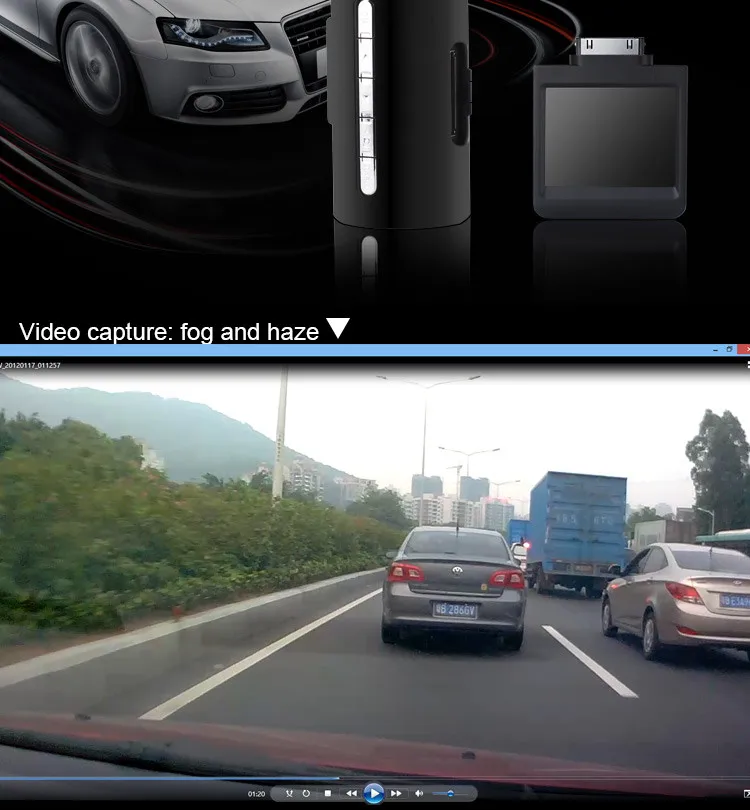 Full HD 1280*720P Novatek DVR011N2 NT96220 + OV9712 Автомобильный видеорегистратор Автомобильная