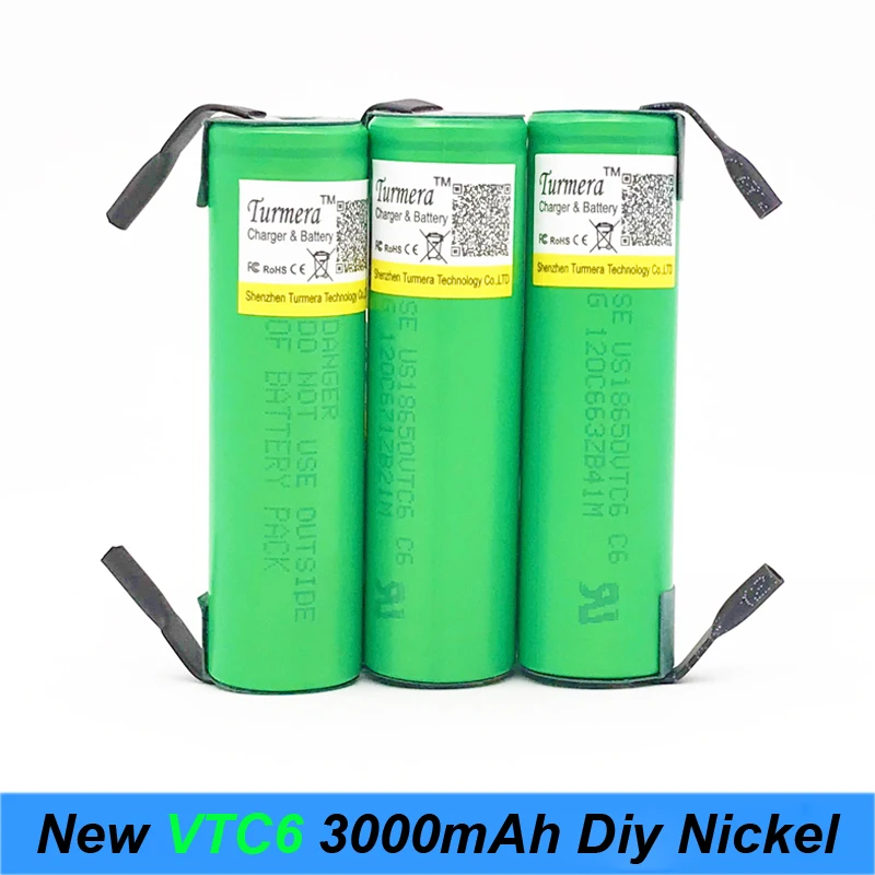 VTC6 3 7 V 3000mAh литий-ионная аккумуляторная батарея 18650 для US18650VTC6 30A электронные