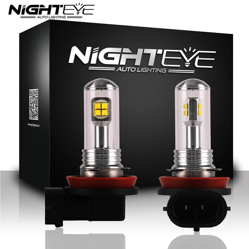 NIGHTEYE H16 светодиодный автомобильный противотуманный свет лампы 12 V 6000 К 80