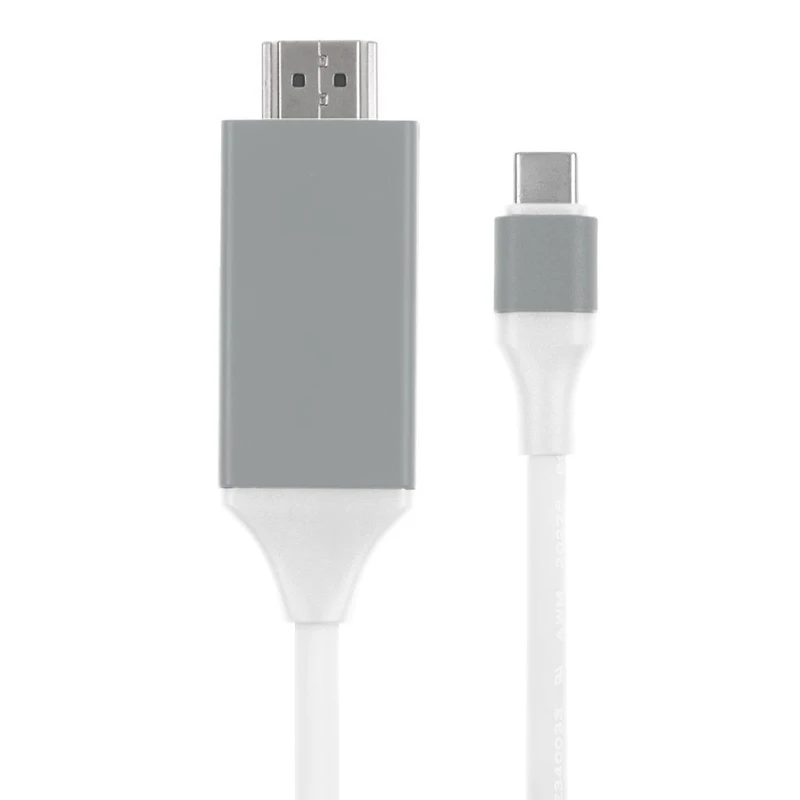 HD type C USB-C телефон к телевизору HD ТВ проектор видео адаптер HDMI кабель для samsung Galaxy S8 S9 S10 Note 8 Note9 Note10 LG Macbook - Цвет: A5611 GreyWhite
