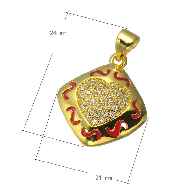 Эмалевые подвески с микрозакрепкой циркониевые сердца подвеска аксессуары для