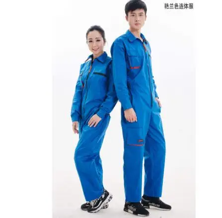 blue S-5XL комбинезоны для девочек для мужчин форма авто-ремонт машины ремонт пыли костюмы комбинезон плюс размеры ремонтник ремень рабочих - Цвет: blue