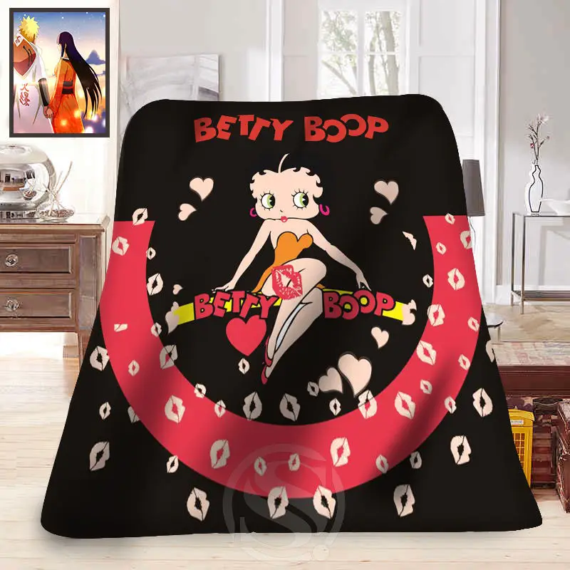F315 betty boop Новое обычное домашнее украшение для спальни принадлежности мягкое одеяло LFU89 - Цвет: Зеленый