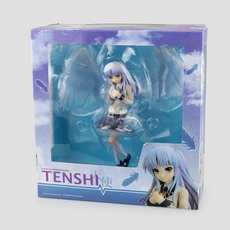 1/8, 21 см, новинка, аниме, Angel Beats, Tenshi Tachibana, Kanade, белые крылья ангела, школьная форма, Ver, ПВХ, коллекционная фигурка, кукла - Цвет: with original box