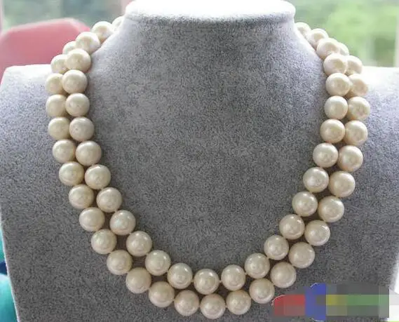 

noble women gift Jewelry Clasp LONG 33" 10mm white round freshwater cultured pearl necklace