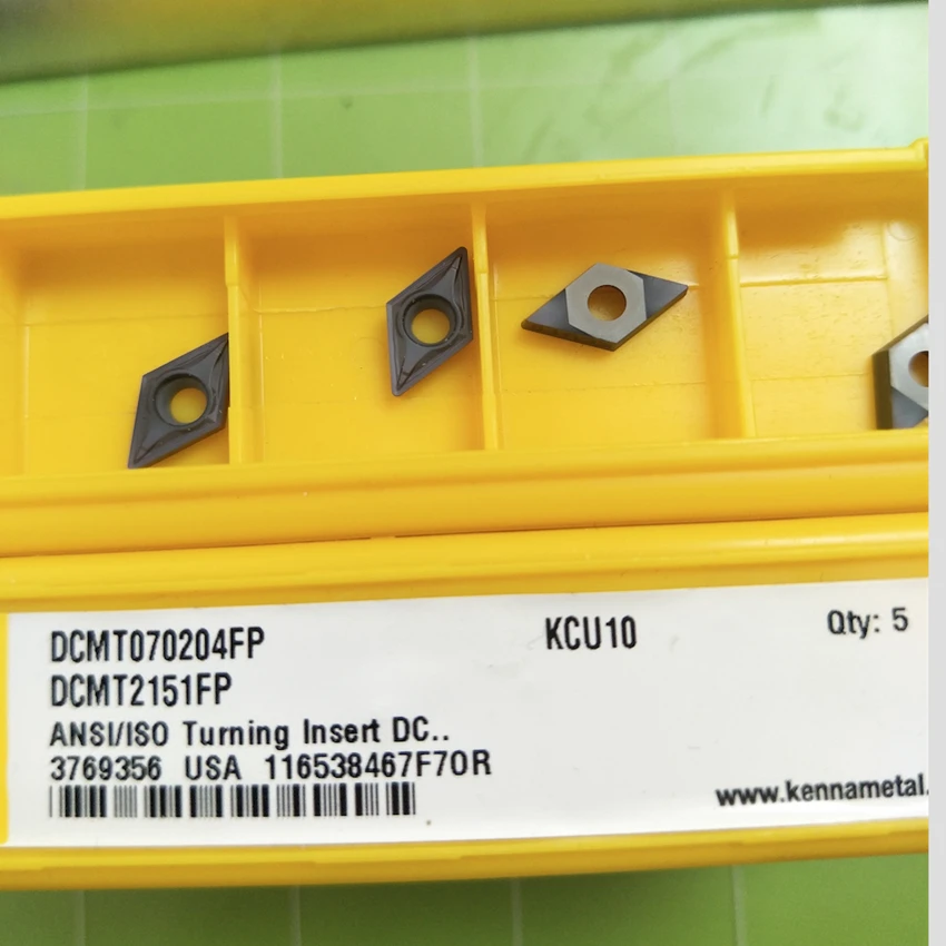 

Kennametal DCMT070204FP KCU10 DCMT2151FP KCU10 10pcs carbide inserts