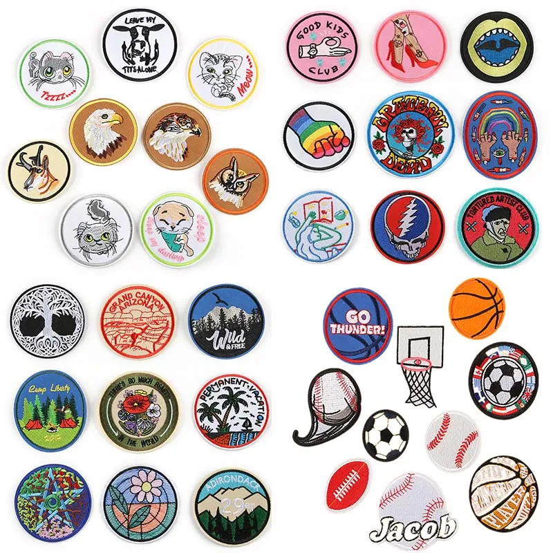 5 шт./лот вышитый значок из текстиля с нашивкой в стиле игры футбол баскетбол