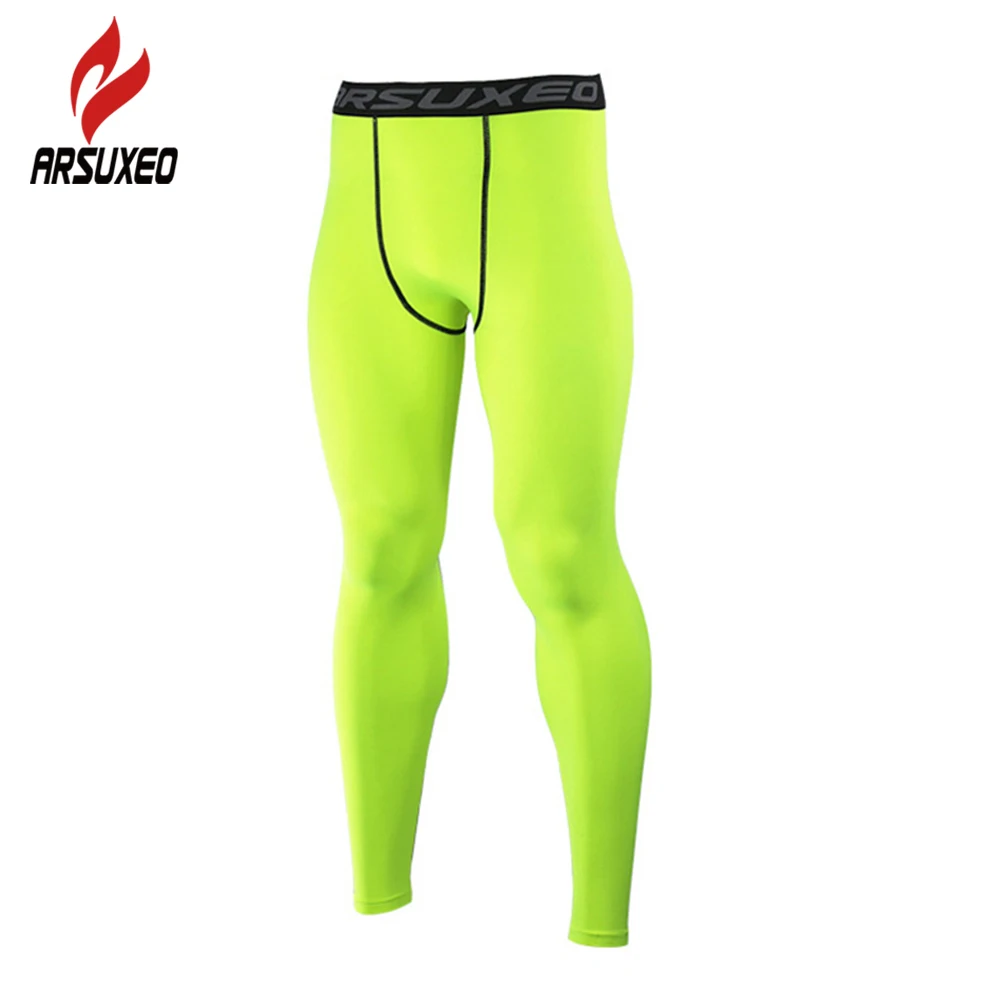 

NEW ARSUXEO Men Sports Compression Tights Base Layer Running Elastic Tights Pants Run Fitness Workout GYM Pants Clothing