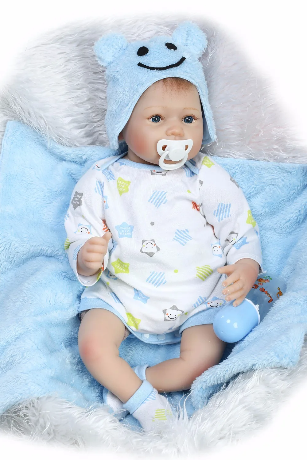 

22" bebe doll reborn realista silicone baby dolls girl boy birthday gift kids toys bonecas