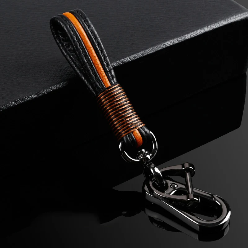 Horseshoe buckle Универсальный мотоцикл автомобильный брелок кольцо брелок ручной работы кожаная пряжка подковы ювелирный держатель ключей металлический кулон сумка подарки - Название цвета: Horseshoe buckle