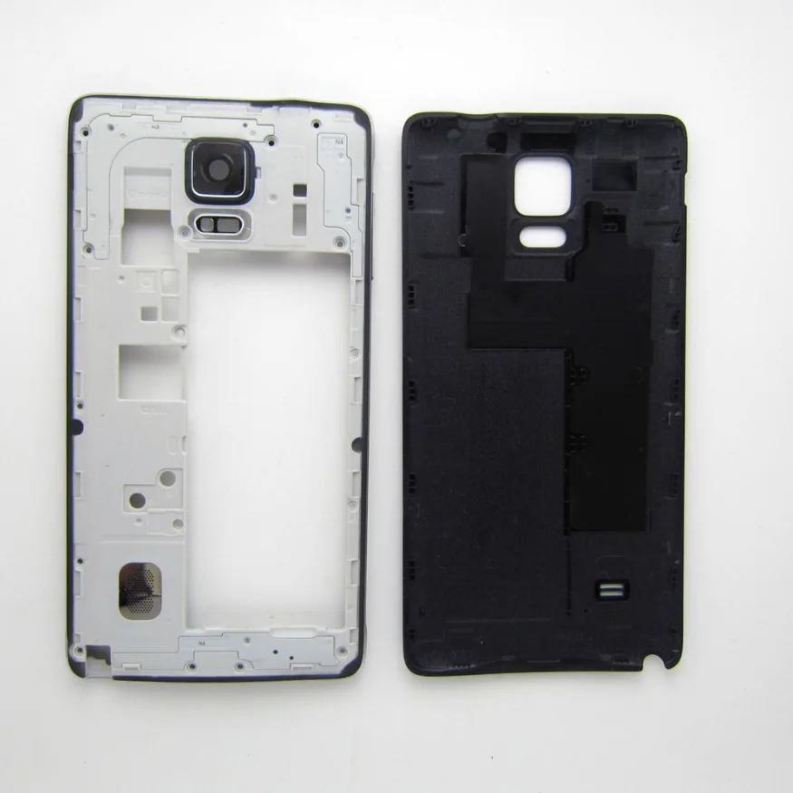 Запасные части для samsung Galaxy Note IV 4 N910F/M/C/T/A задняя крышка + средняя рамка Корпус