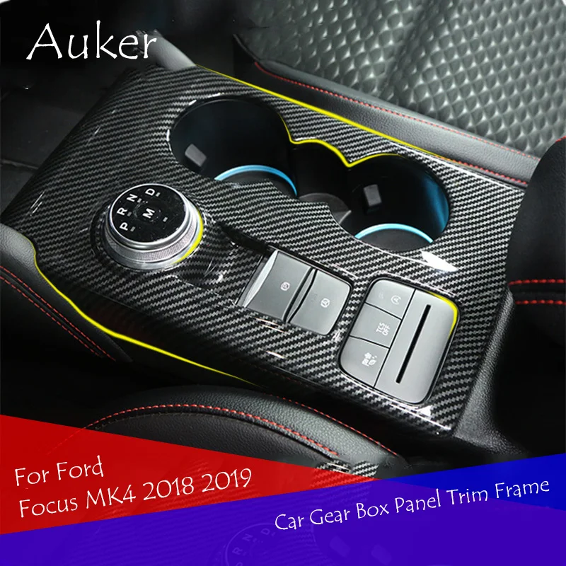 Embellecedor de Panel de caja de cambios para coche, tiras adhesivas de decoración de guarnición, accesorios para Ford Focus MK4 2018 2019 2020