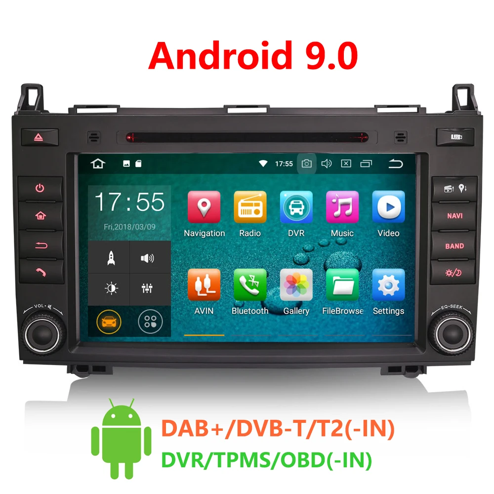 Erisin ES4821B 8 &quotAndroid 9 0 автомобильный мультимедийный плеер навигация GPS DVD