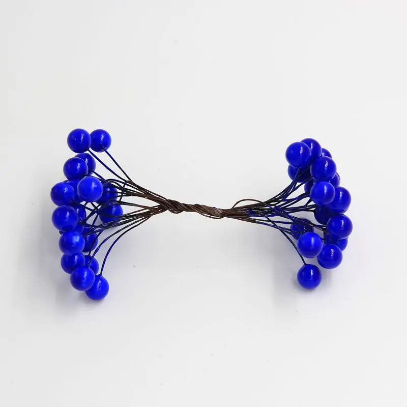 royal blue 1 см 20 шт./лот мини Скрапбукинг тычинки srtificial Ягодный букет цветов для вечерние свадебное украшение коробки для конфет Ремесла поставок - Цвет: royal blue