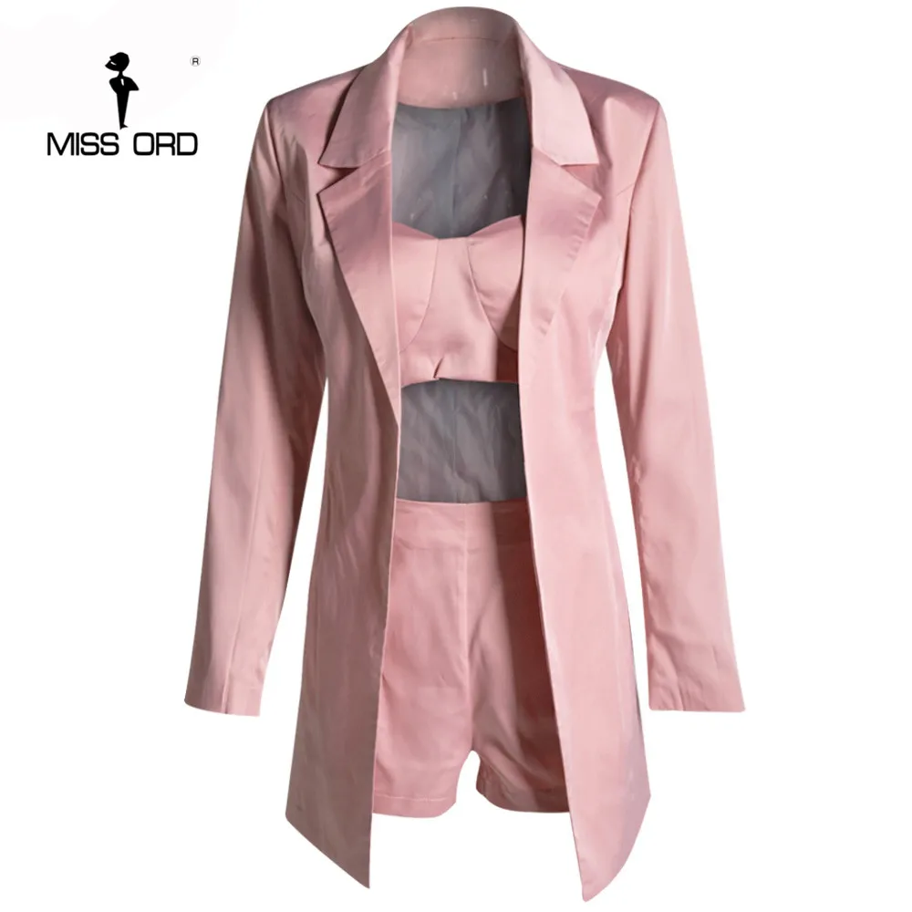 Женский комплект MISSORD розовый с длинным рукавом из трех предметов FT4780 2020|women set|set