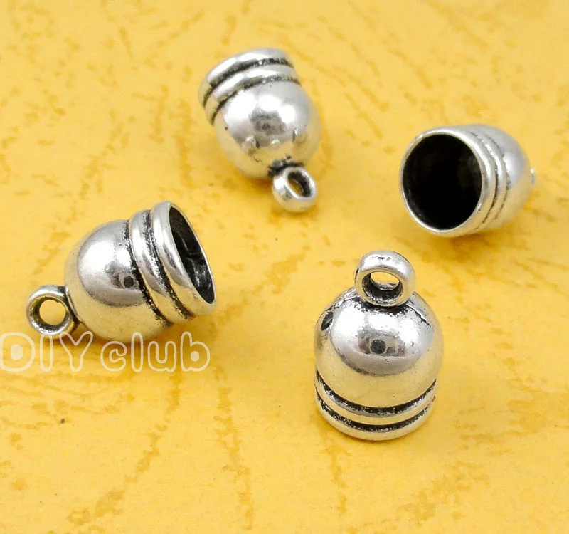 80 шт.-серебряные концевые колпачки застежки 14x9 мм-7 5 мм | Украшения и аксессуары
