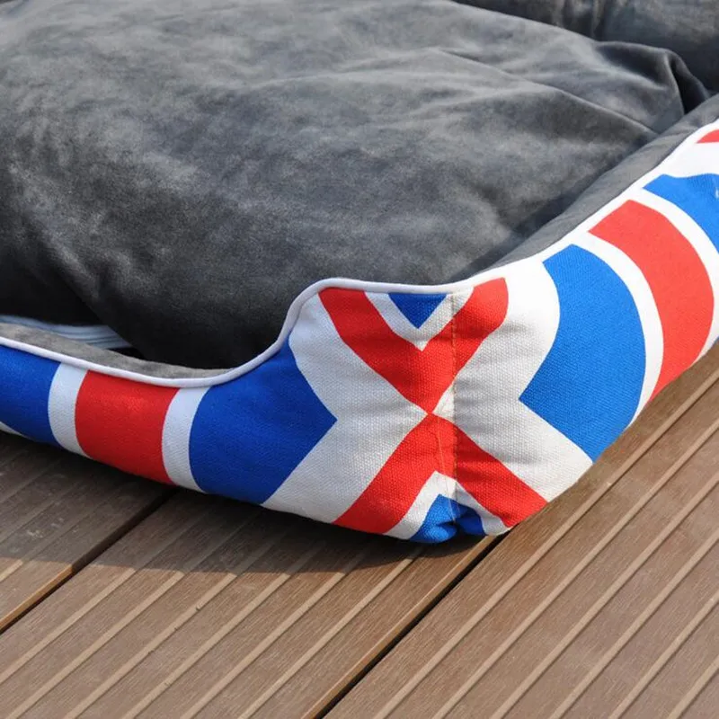 British Style Detachable Washable Canvas Teddy Pet Nest House Kennels for Cat Puppy Dog Cushion Chihuahua Small Bed S M L | Дом и сад