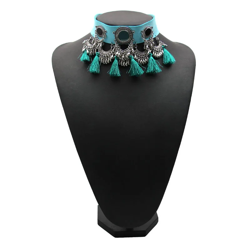 Hot New Fashion Maxi Necklace For Women Z Choker Chain Statement Tassel Charm Black stone Necklaces &amp Pendants | Украшения и
