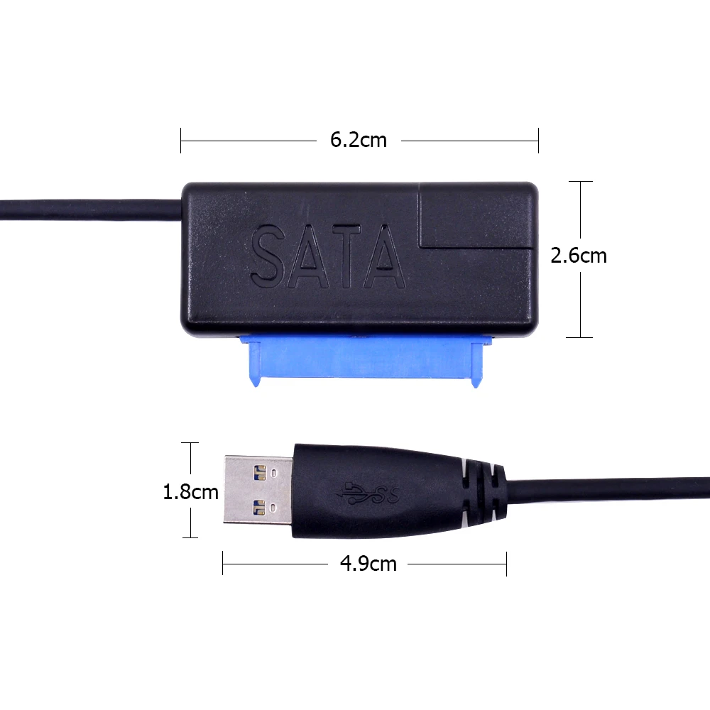 CHIPAL 5 Гбит/с USB 3 0 до 7 + 15 22Pin SATA конвертер двойной светодиодный индикатор для 2 дюйма