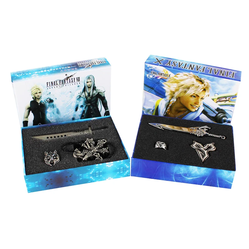 2/12 см 3 шт./компл. Final Fantasy Цепочки и ожерелья кольцо меч костюм аксессуар Косплэй