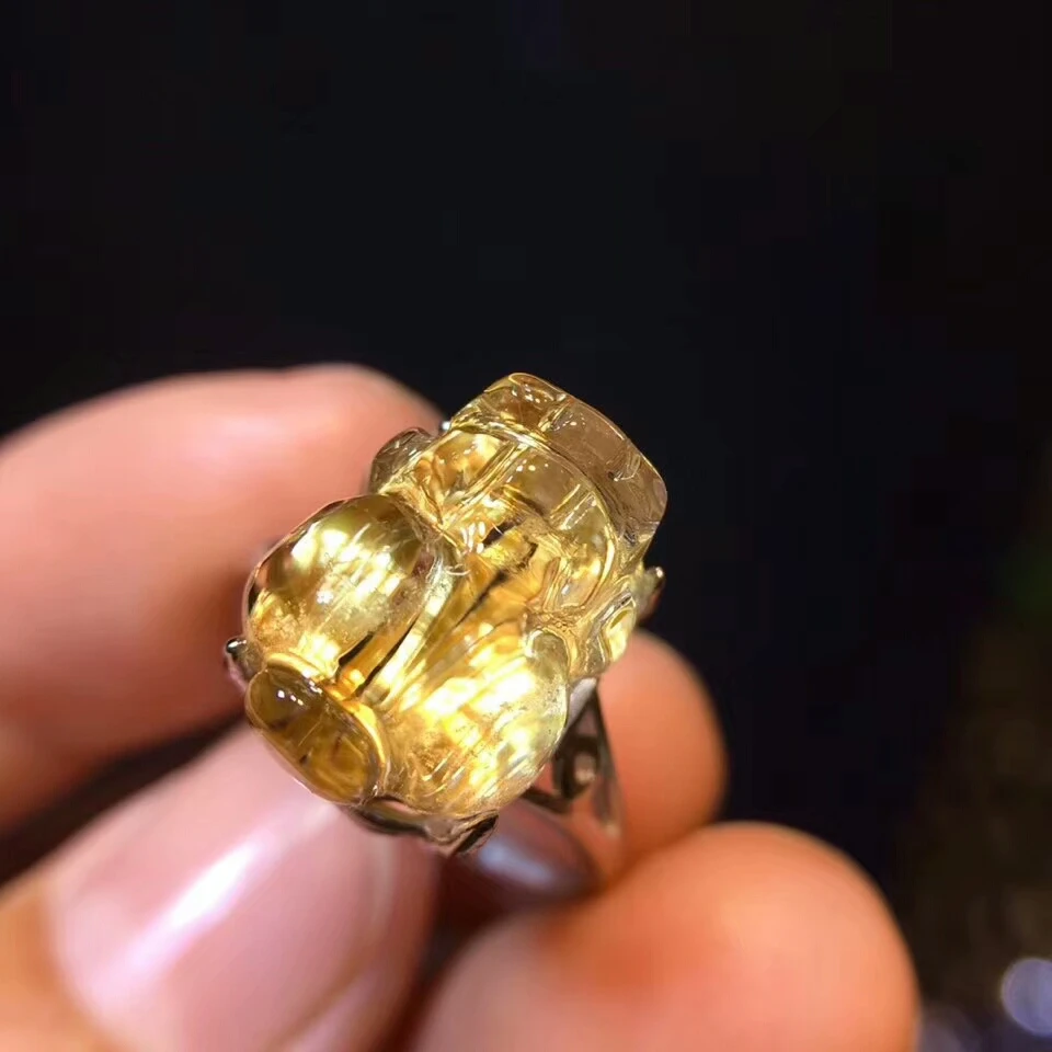 Подлинное натуральное золото Rutilated кварцевые модные женские и мужские PI Xiu