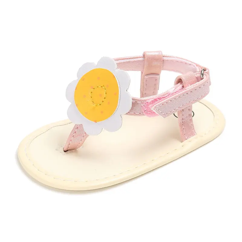 Детские мокасины из искусственной кожи с подсолнечником летние сандалии для
