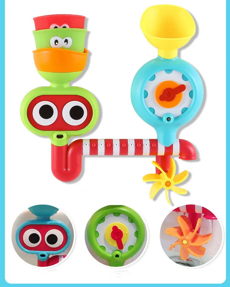 Детский бассейн ванна душ ванная комната вокруг детские игрушки брызг воды кран |