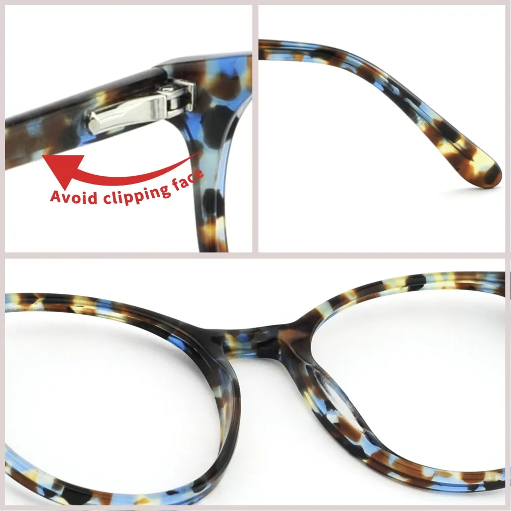 

Prescription Glasses Frame Women Clear Spectacle Myopia Reading Eyeglasses Frame Transparent Round Glasses MARE AZZURO OC7113