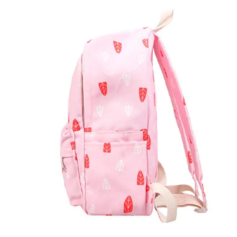 Augur холст Для женщин Рюкзаки школьный Симпатичные лист печати школьная
