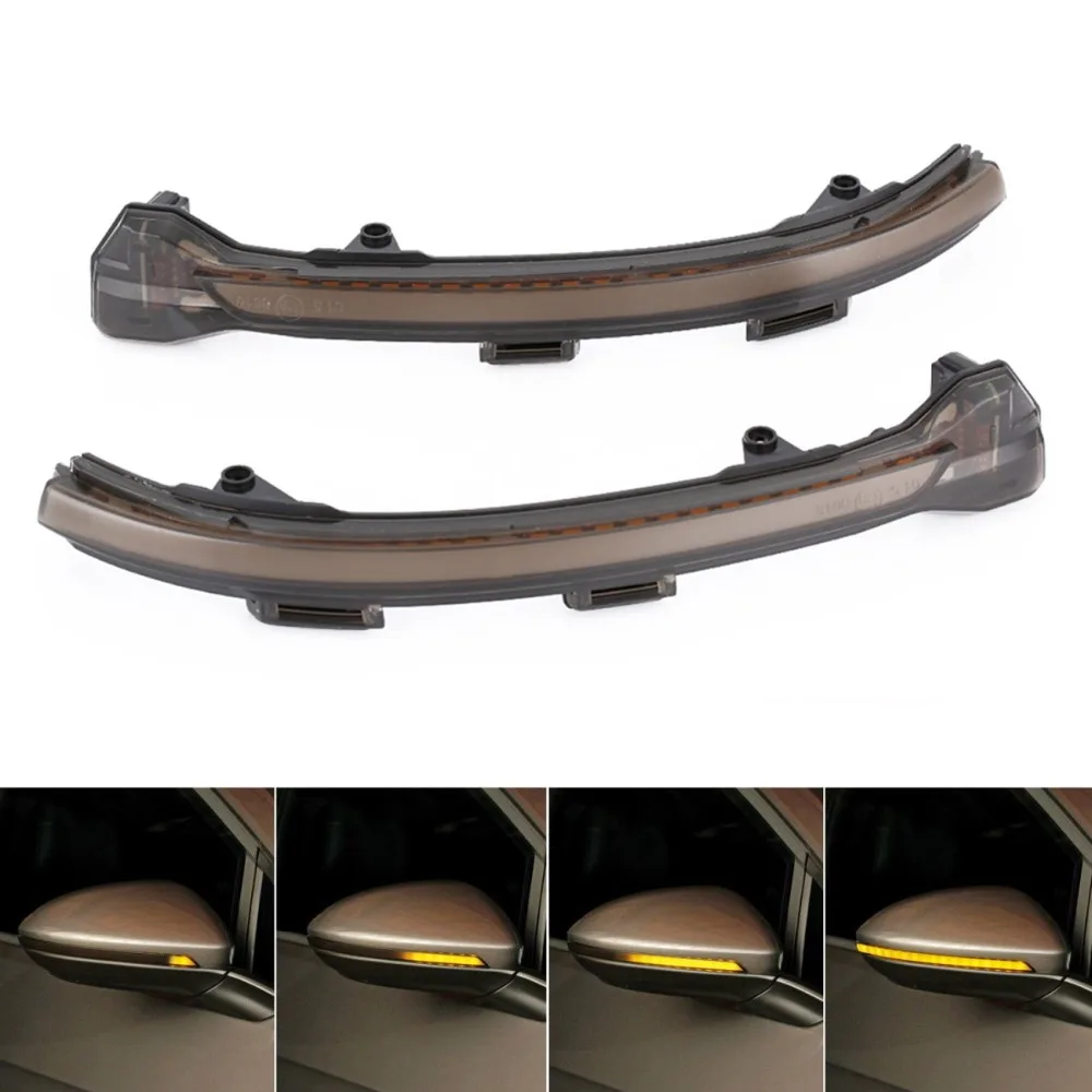 Smoked Side Mirror Sequential Blink Turn Signal Light For- Volkswagen MK7 Golf GTI Turn Signal Lights,Amber LED