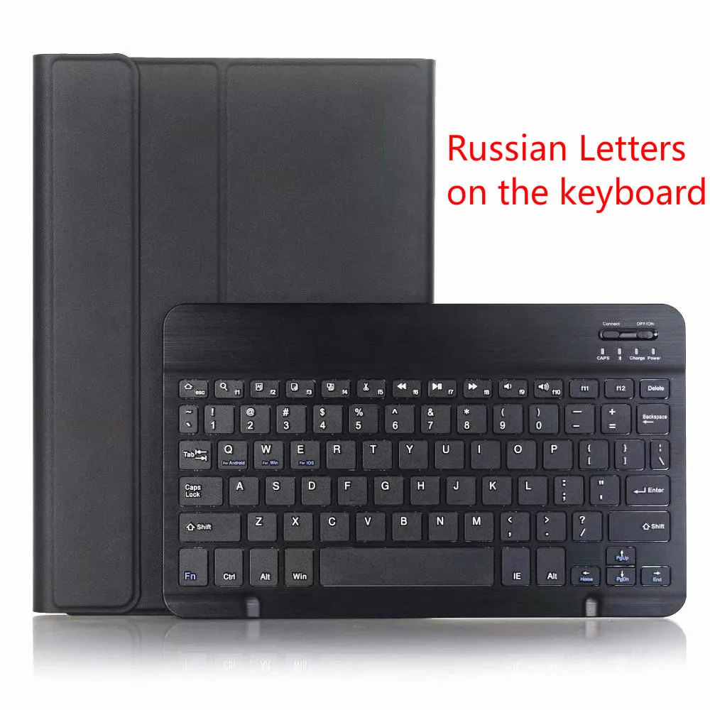 Съемный беспроводной чехол с клавиатурой Bluetooth для huawei MediaPad M5 Lite 10 BAH2-L09/W19 DL-AL09 10,1 ''чехол с подставкой+ чехол - Цвет: Russian letters