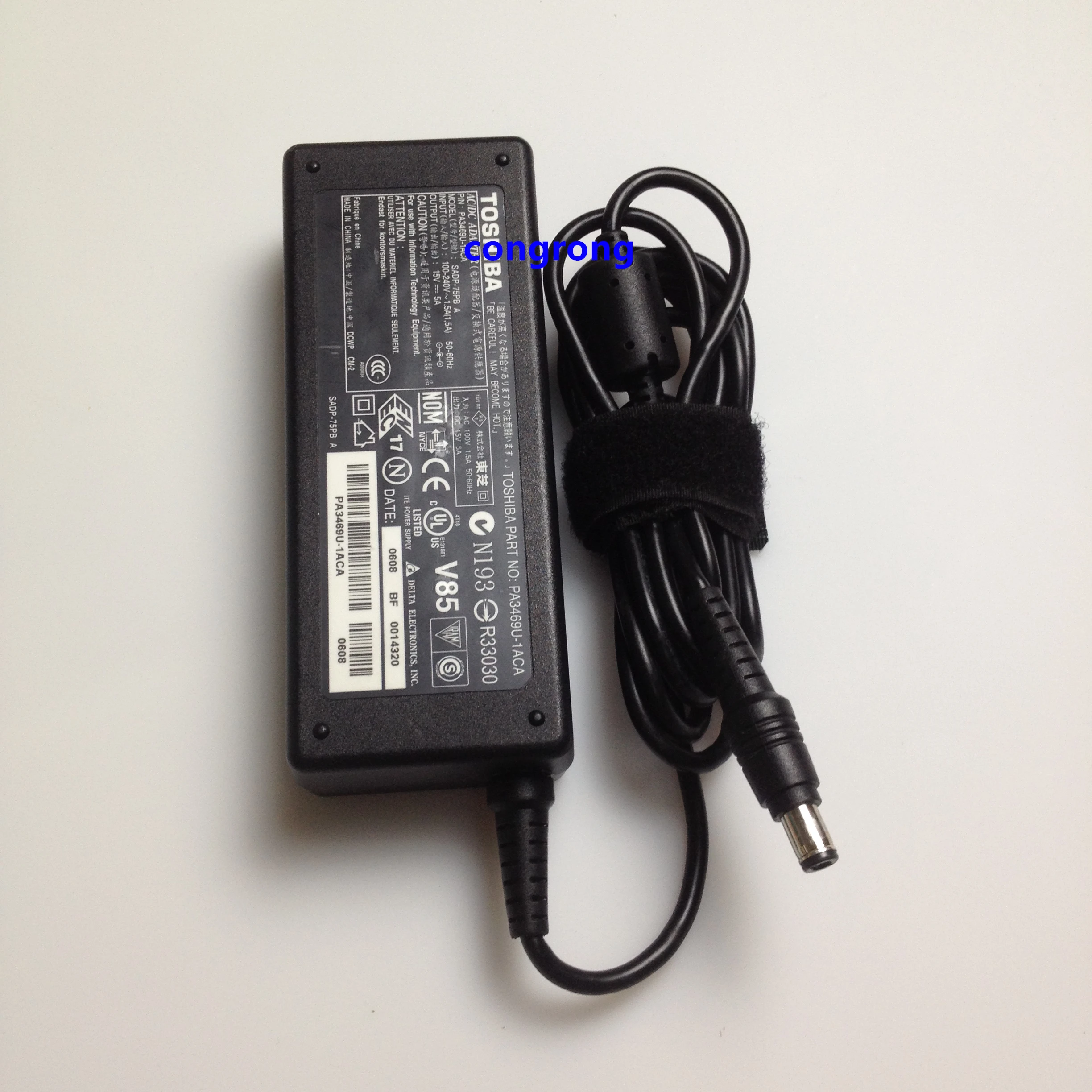 Блок питания для Toshiba Portege R502 R505 R600 R501 Tecra A11 M11 S11 M100 K30 31 15 В 5 А 75 Вт|Адаптеры