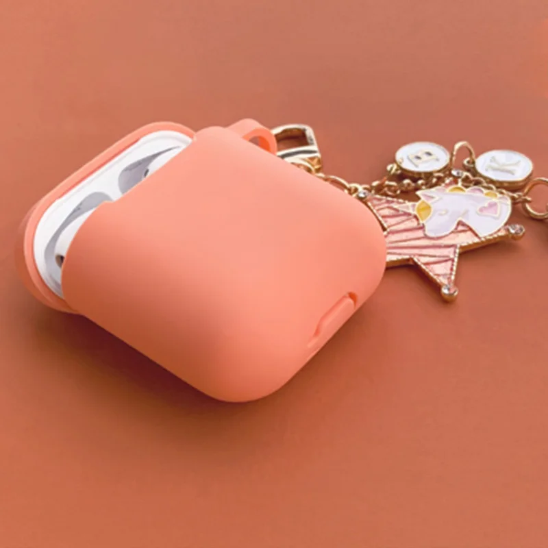 Чехол для Apple AirPods милый мультяшный силиконовый чехол Bluetooth наушников Airpods 2