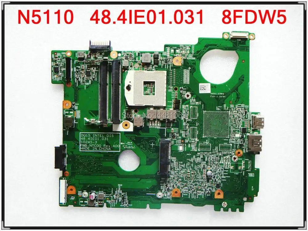 Материнская плата для ноутбука Dell Inspiron 15R N5110 488.4ie01. 031 8FDW5 08FDW5 0G8RW1 0vn1w G8RW1 CN-0VVN1W 10245-3
