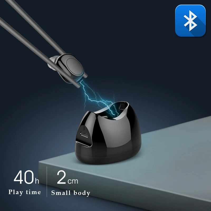 Беспроводные наушники с зарядным отсеком bluetooth-гарнитура спортивные защитой от